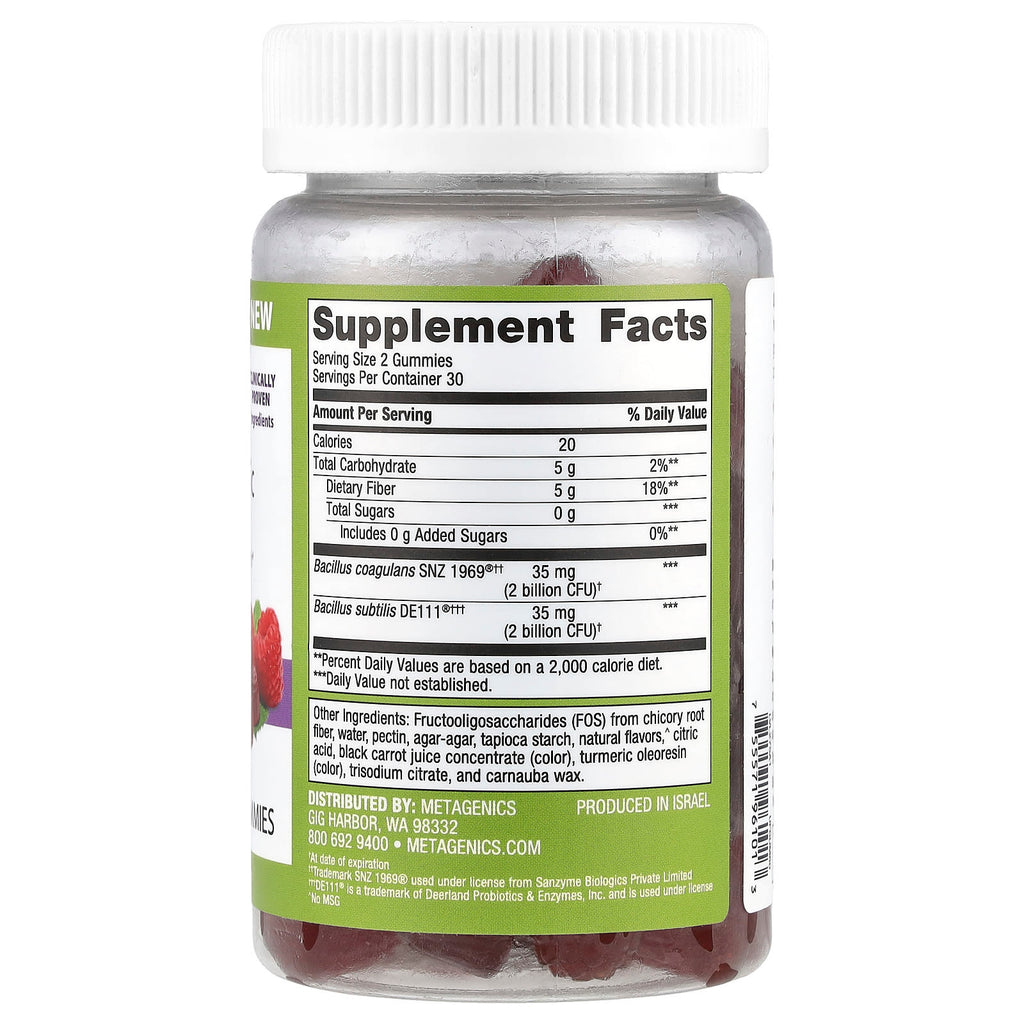 Metagenics, UltraFlora® 3in1 Daily Probiotic, Berry, 60 Gummies