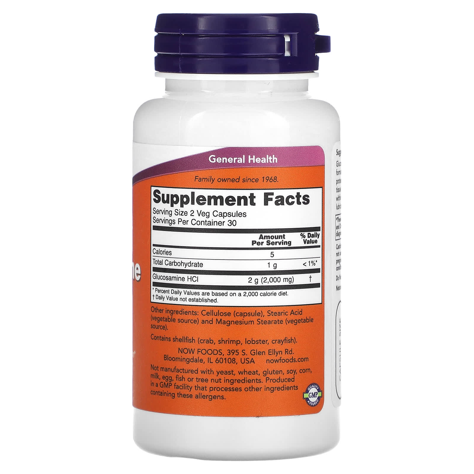 NOW Foods, Glucosamine '1000', 60 Veg Capsules (1,000 mg per Capsule)