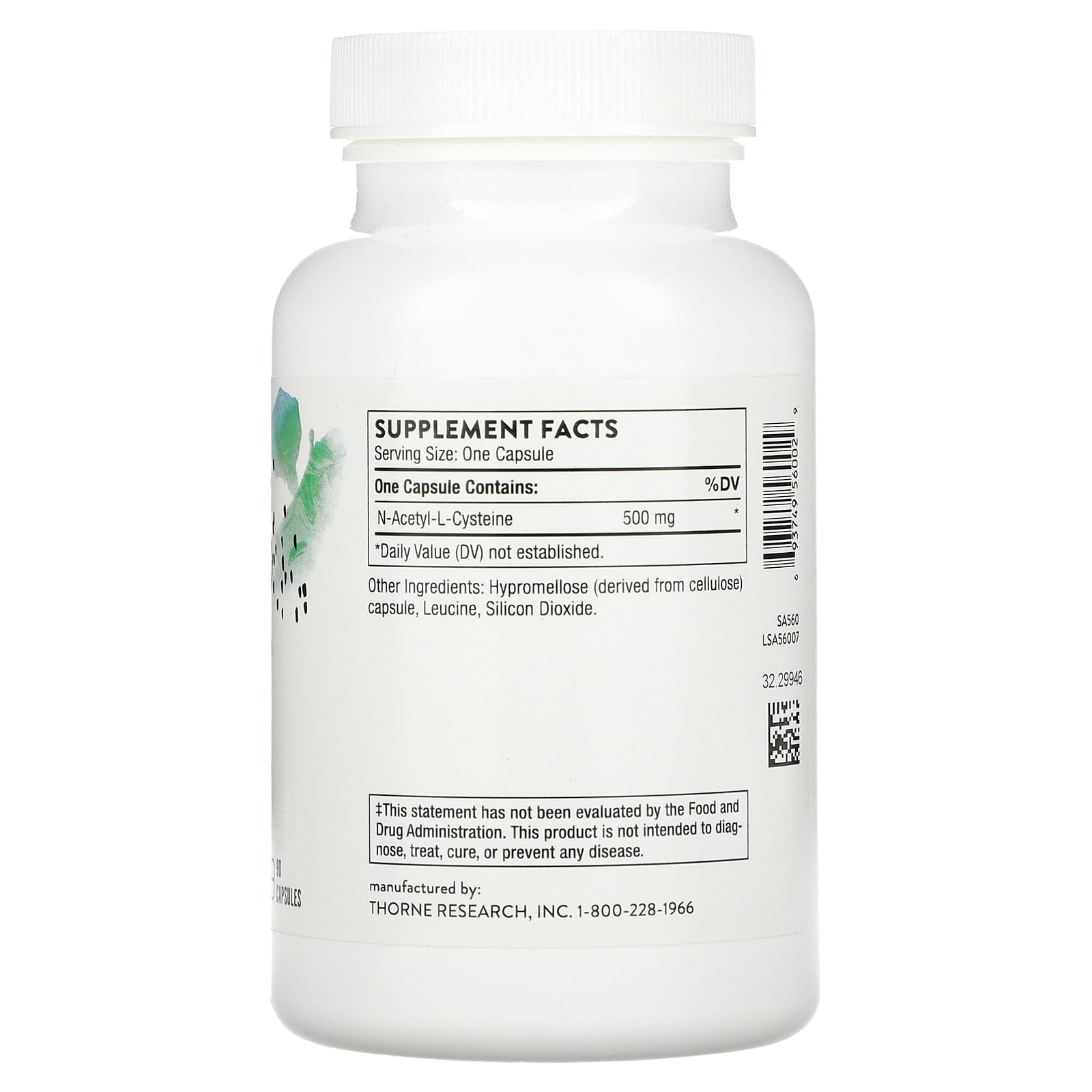 Thorne, NAC, 90 Capsules (500 mg per Capsule)