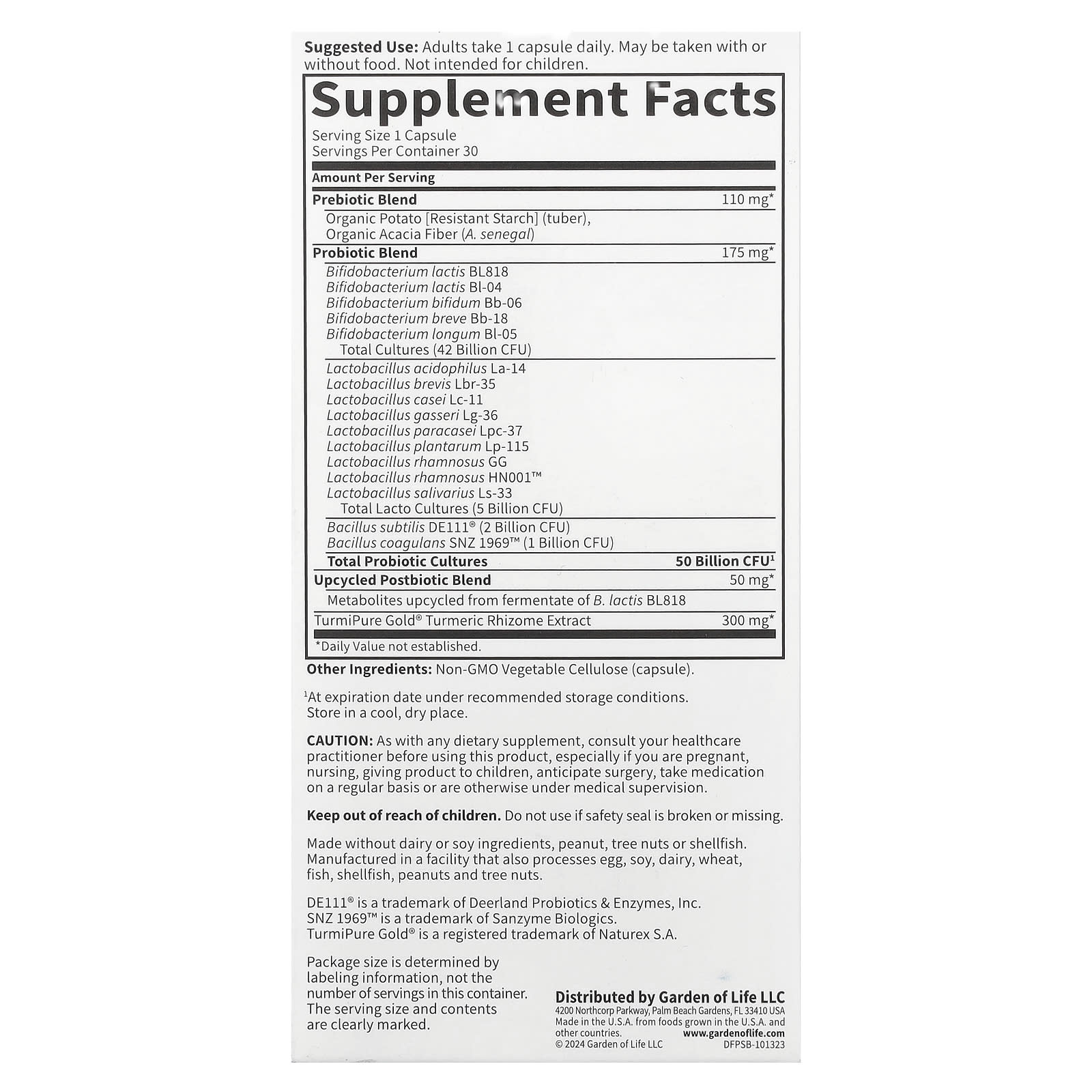 Garden of Life, Probiotics Sport+, 50 Billion, 30 Vegetarian Capsules