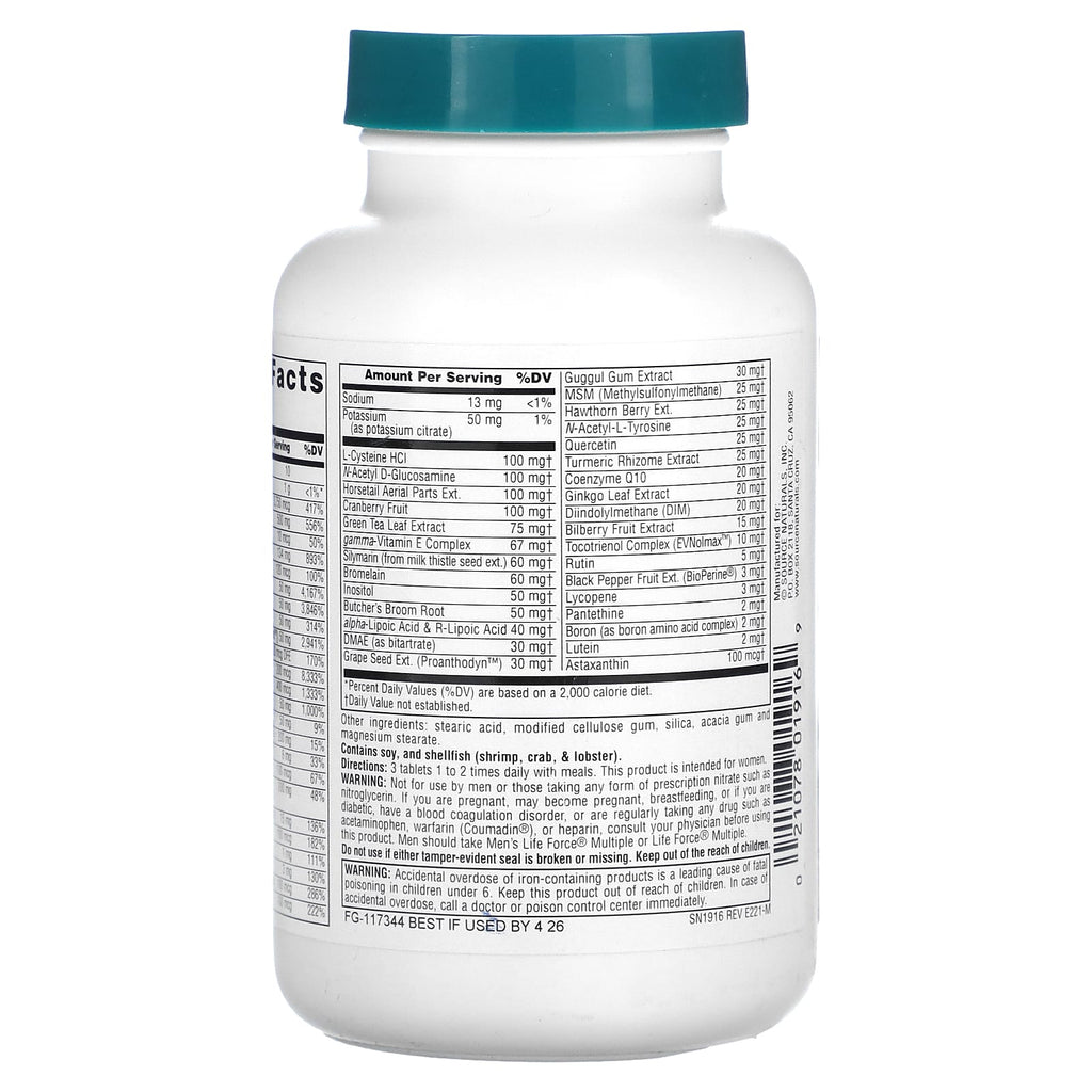Source Naturals, Women's Life Force Multiple, 90 Tablets