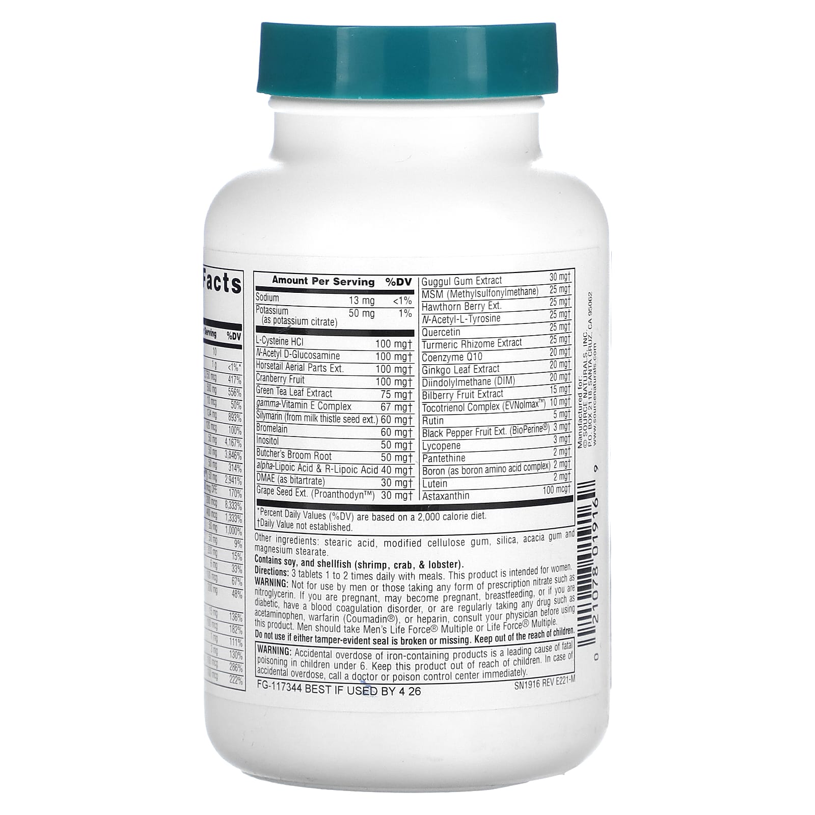 Source Naturals, Women's Life Force Multiple, 90 Tablets