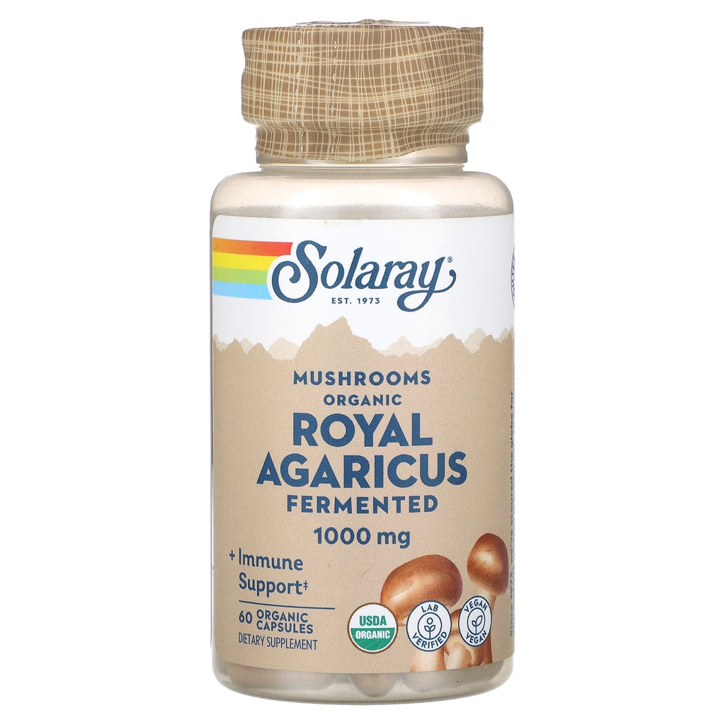 Solaray, Fermented Royal Agaricus, Mushrooms, 60 Organic Capsules (500 mg per Capsule)