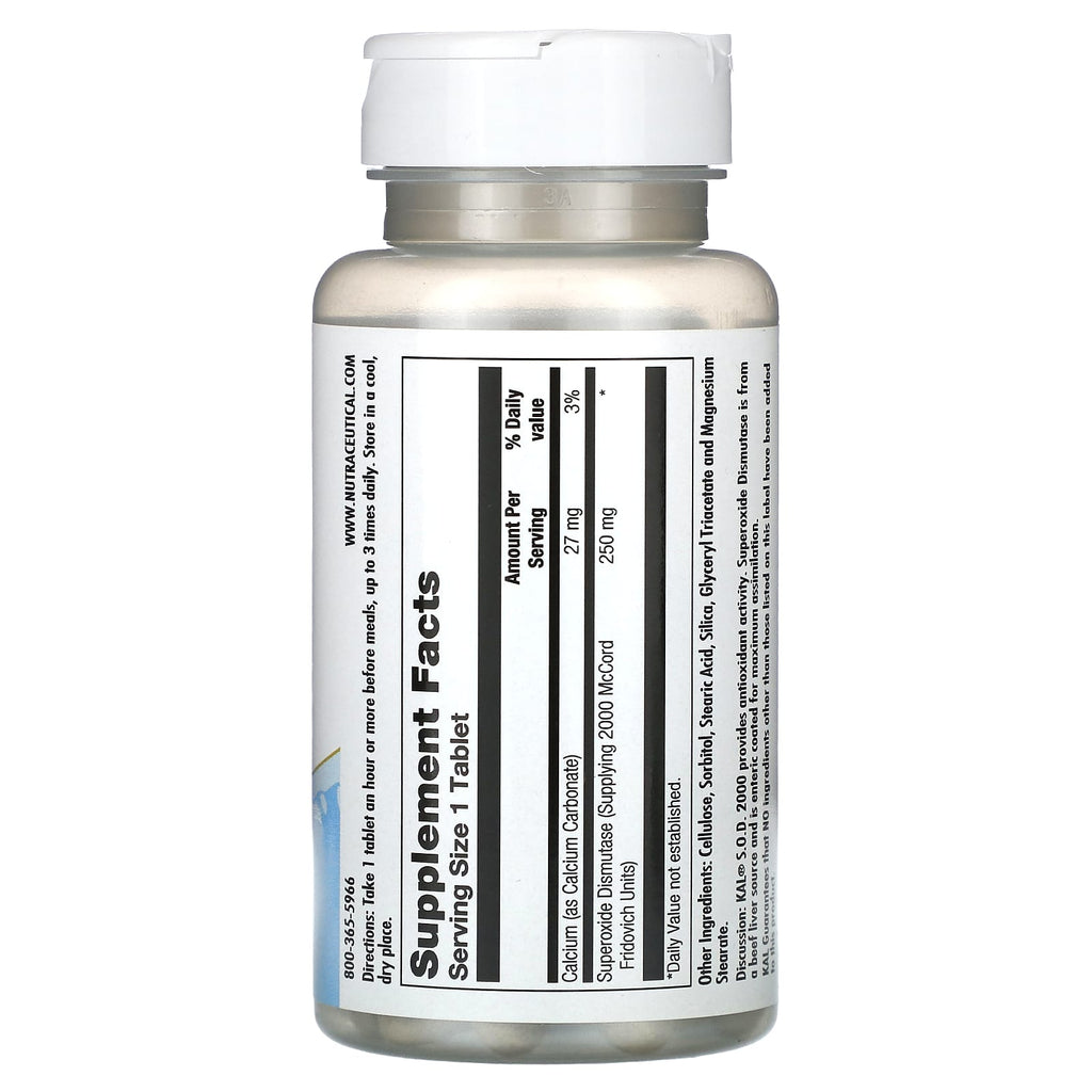 KAL, S.O.D. 2000, 100 Tablets