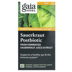 Gaia Herbs, Sauerkraut Postbiotic, 60 Vegan Liquid Phyto-Caps (0.6 g per Capsule)