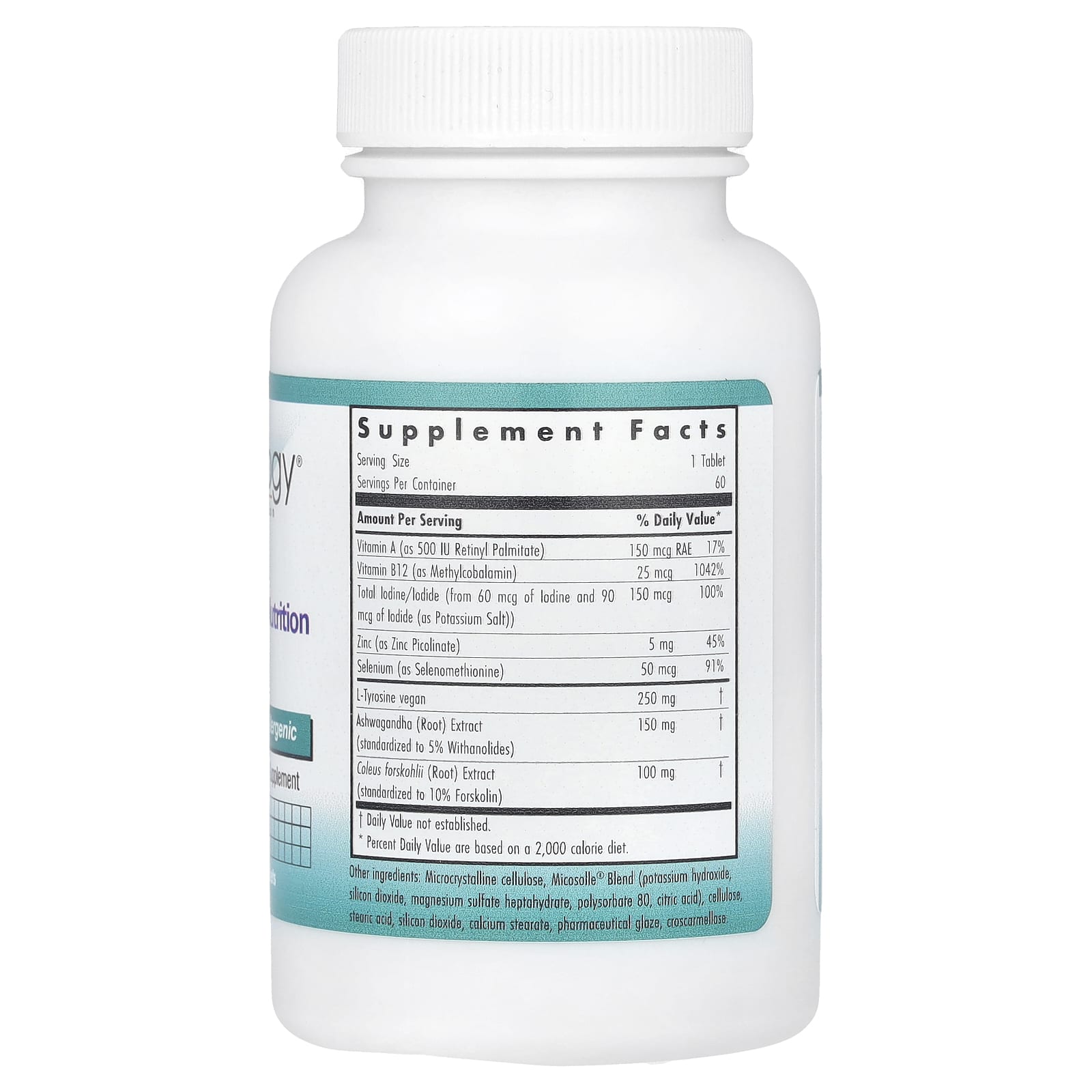 Nutricology, Essential Thyroid Nutrition with Iodoral®, 60 Vegetarian Tablets
