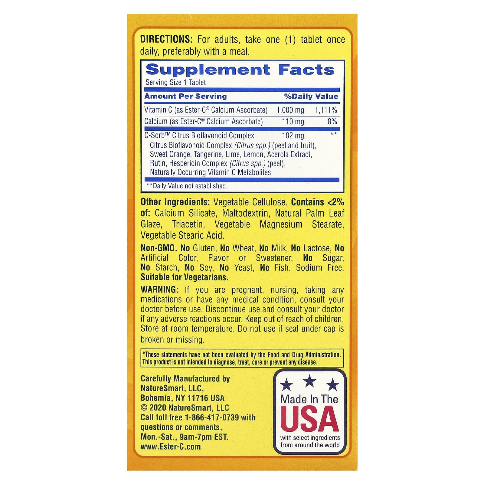 EsterC, 24 Hour Immune Support, 1,000 mg, 60 Vegetarian Coated Tablets