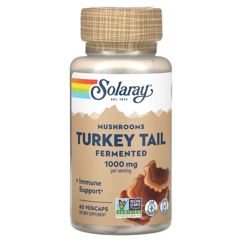 Solaray, Fermented Turkey Tail Mushrooms, 60 VegCaps (500 mg per Capsule)