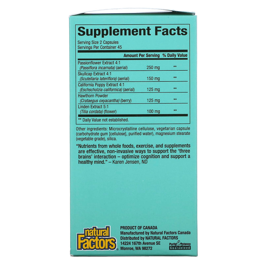 Natural Factors, 3 Brains, The Best-Sleep, 90 Vegetarian Capsules
