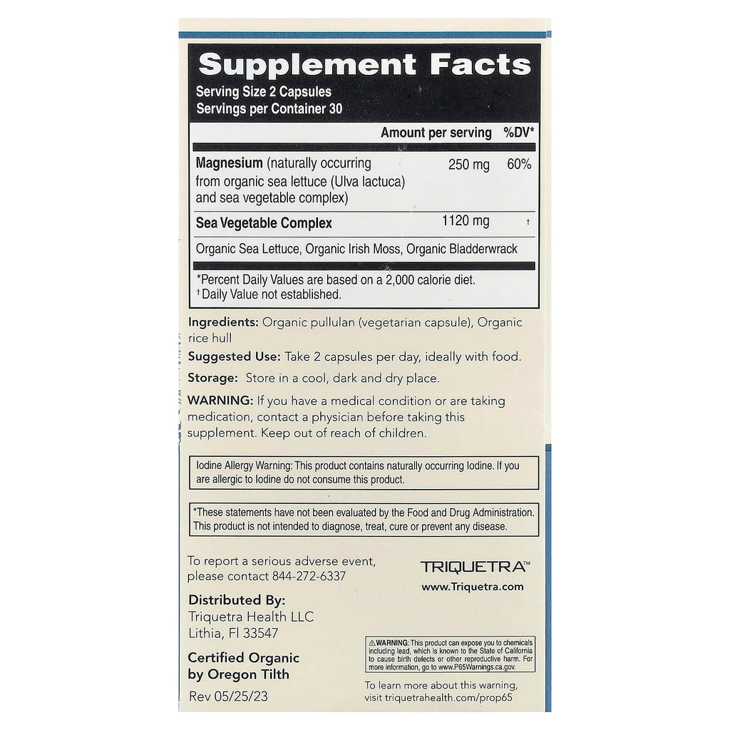 Triquetra Health, Plant Magnesium, 60 Capsules