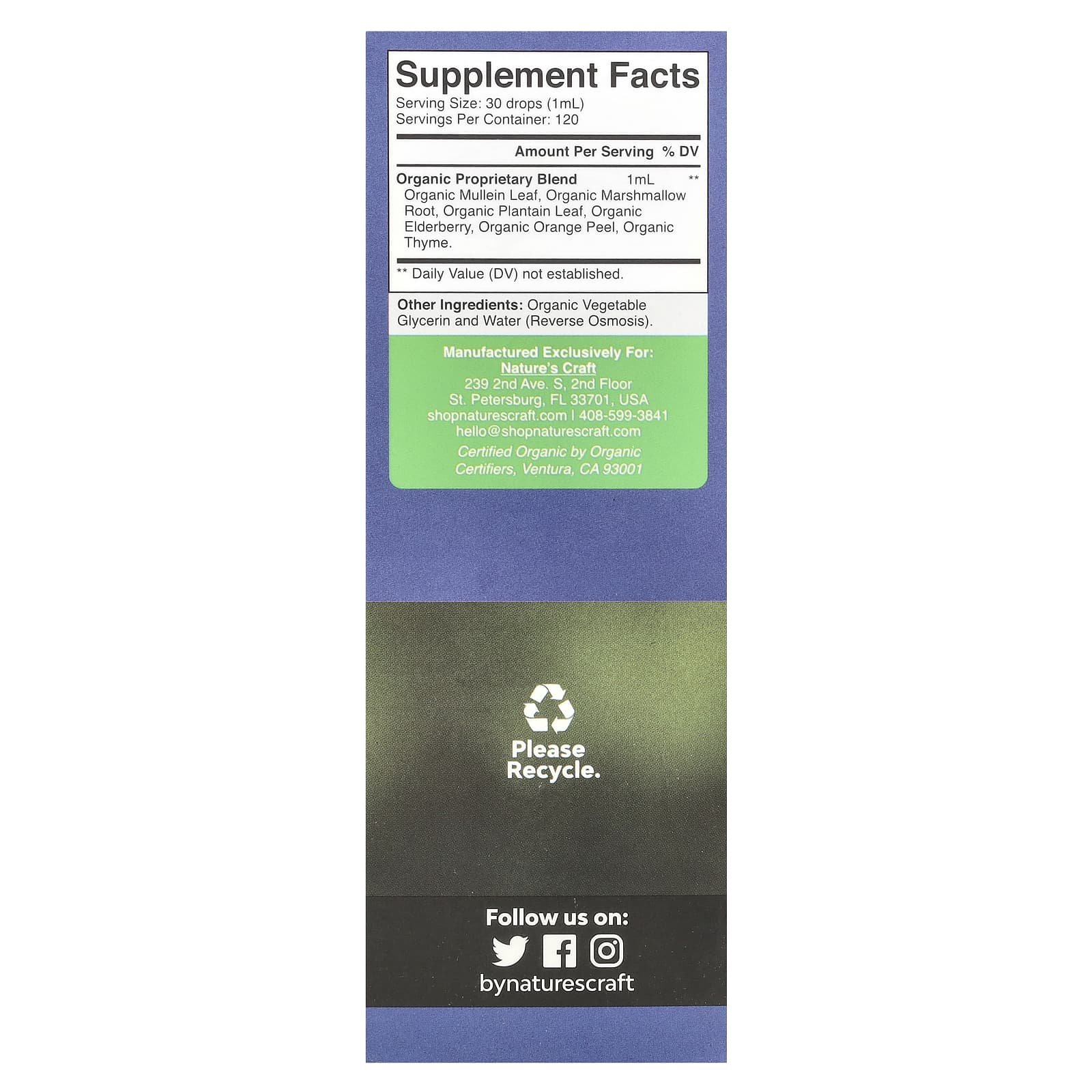 Nature's Craft, Lung Cleanse, 4 oz (120 ml)