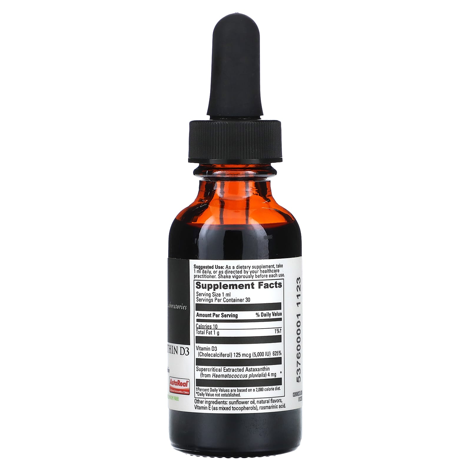 DaVinci Laboratories, Astaxanthin D3 Liquid, 1 fl oz (30 ml)
