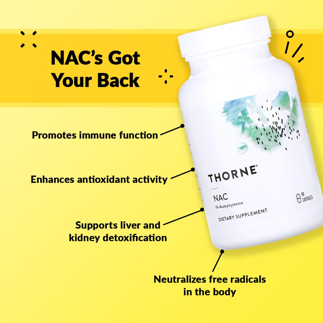 Thorne, NAC, 90 Capsules (500 mg per Capsule)