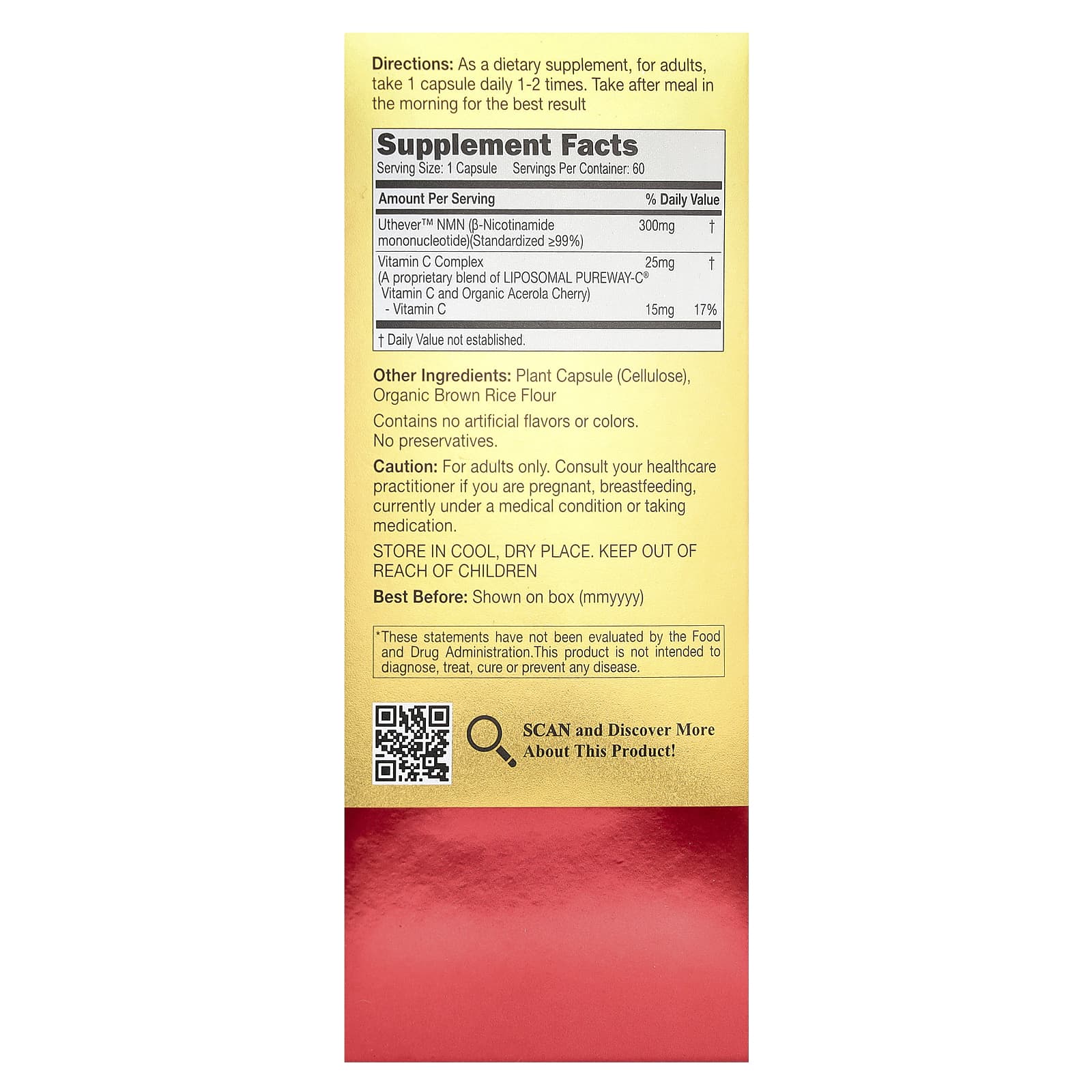 CATALO, NMN 18000 Youth Rejuvenator, Supreme Strength, 60 Capsules