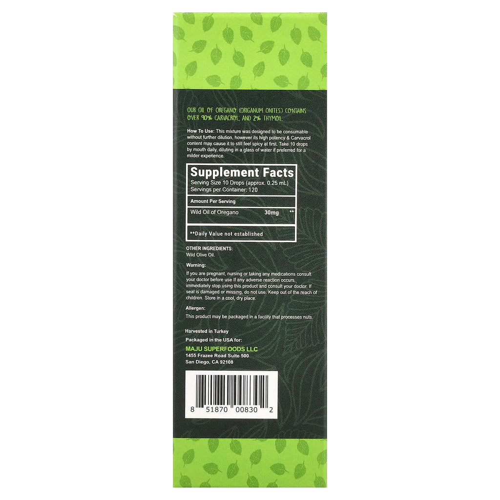 Maju Superfoods, CV 90+ Oregano Oil, 1 fl oz (30 ml)