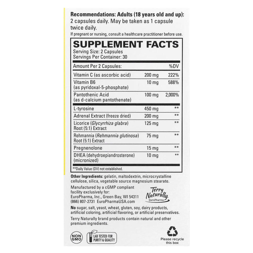 Terry Naturally, Adrenaplex®, 60 Capsules