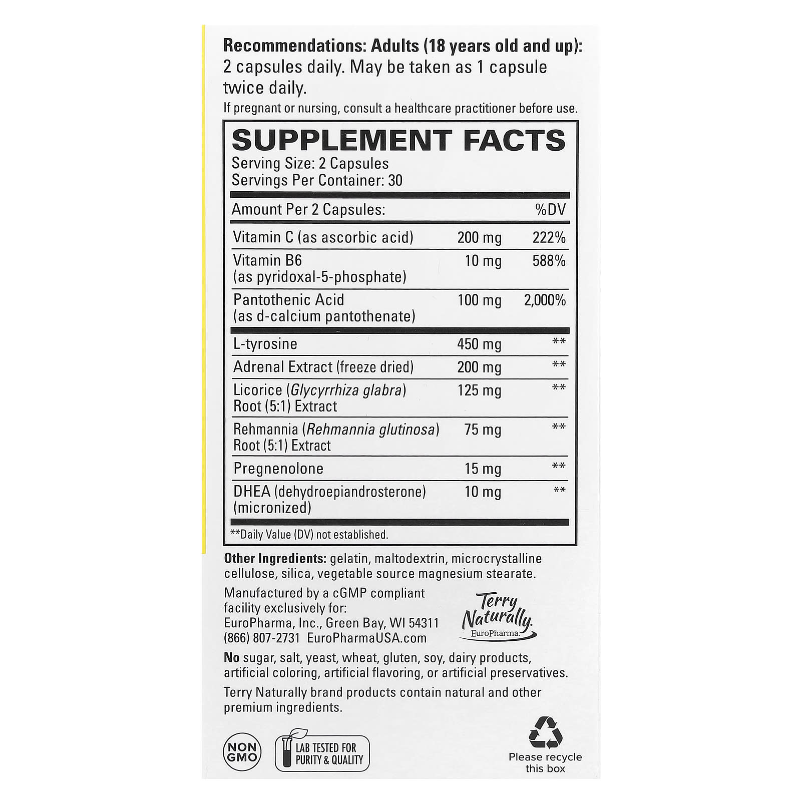 Terry Naturally, Adrenaplex®, 60 Capsules