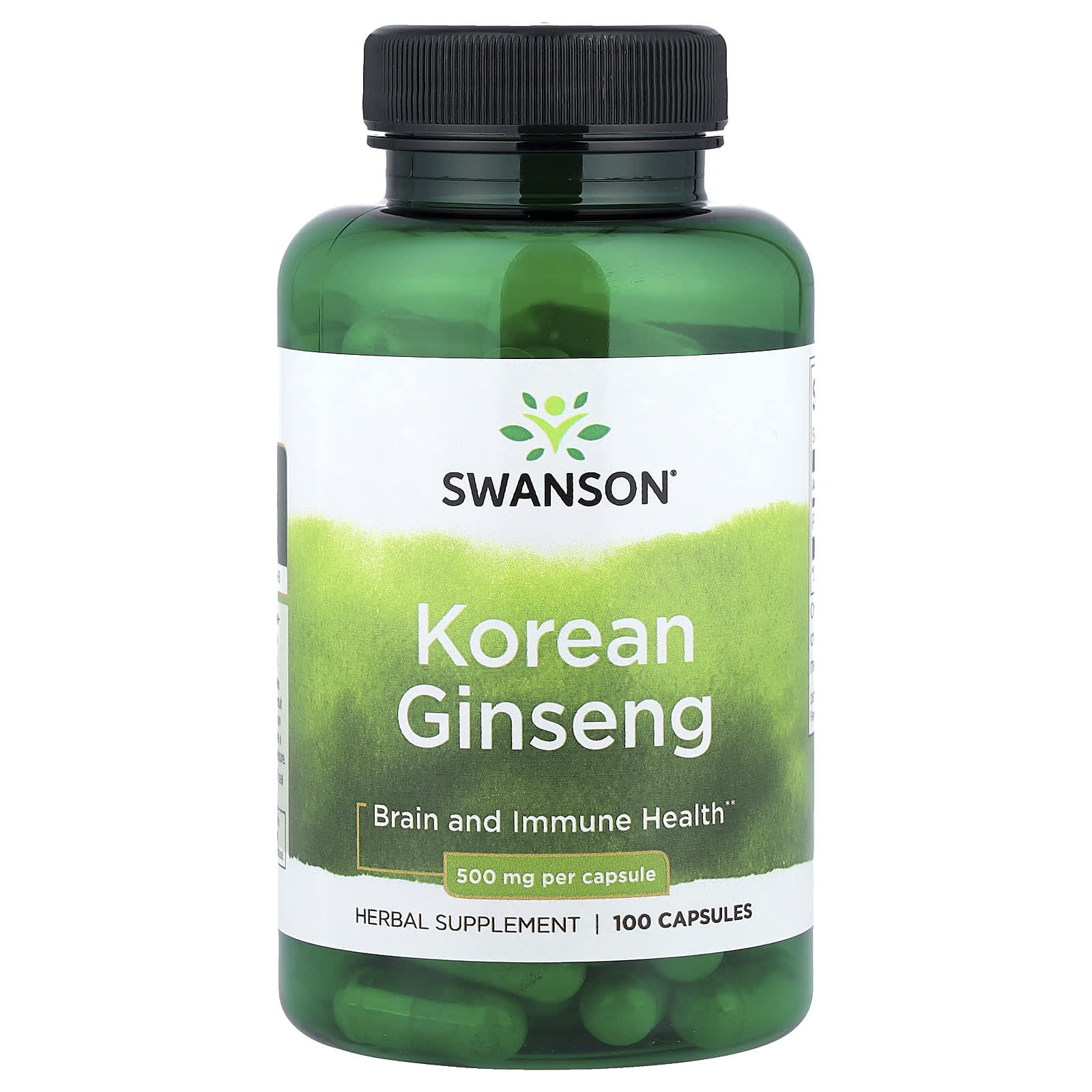 Swanson, Korean Ginseng , 500 mg , 100 Capsules