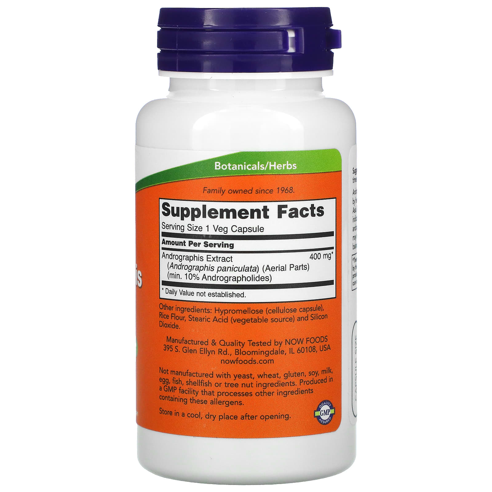 NOW Foods, Andrographis Extract, 400 mg, 90 Veg Capsules