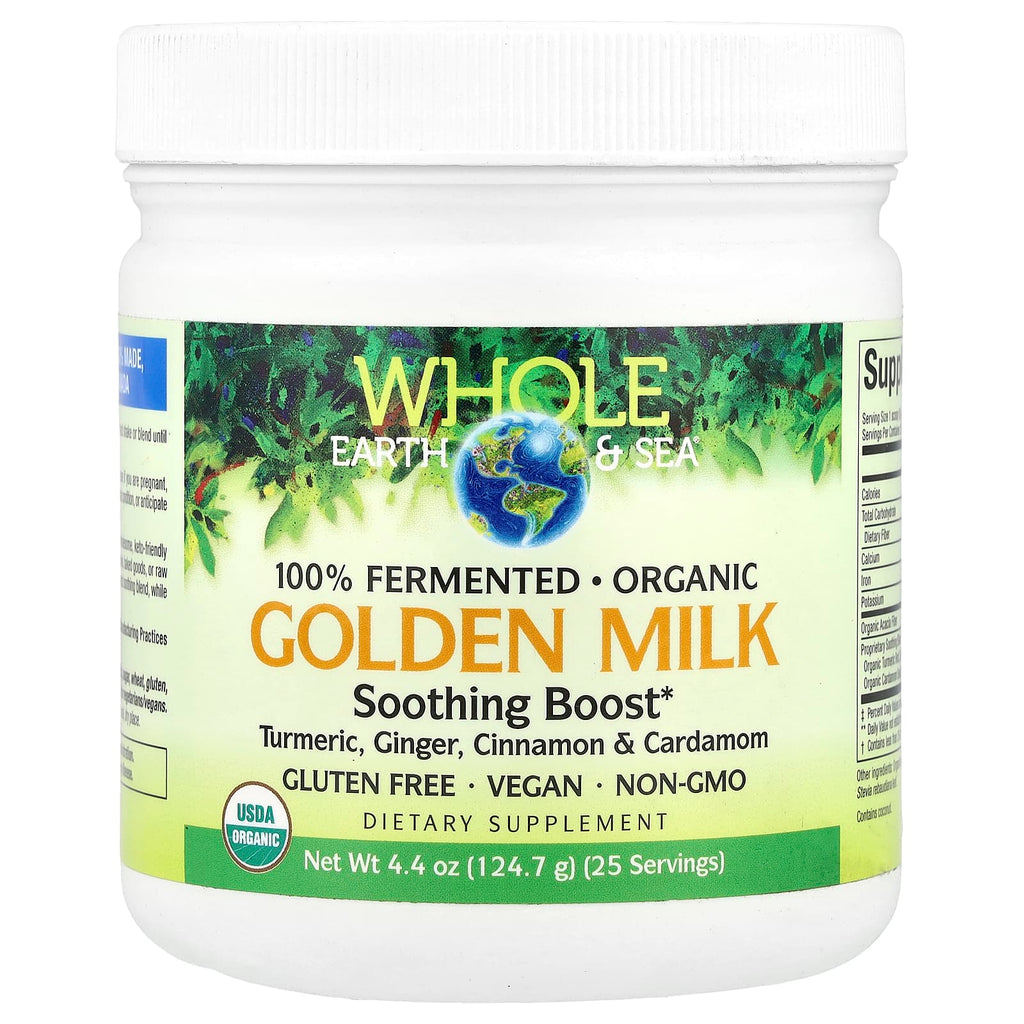 Natural Factors, Whole Earth & Sea®, Golden Milk Soothing Boost, 4.4 oz (124.7 g)