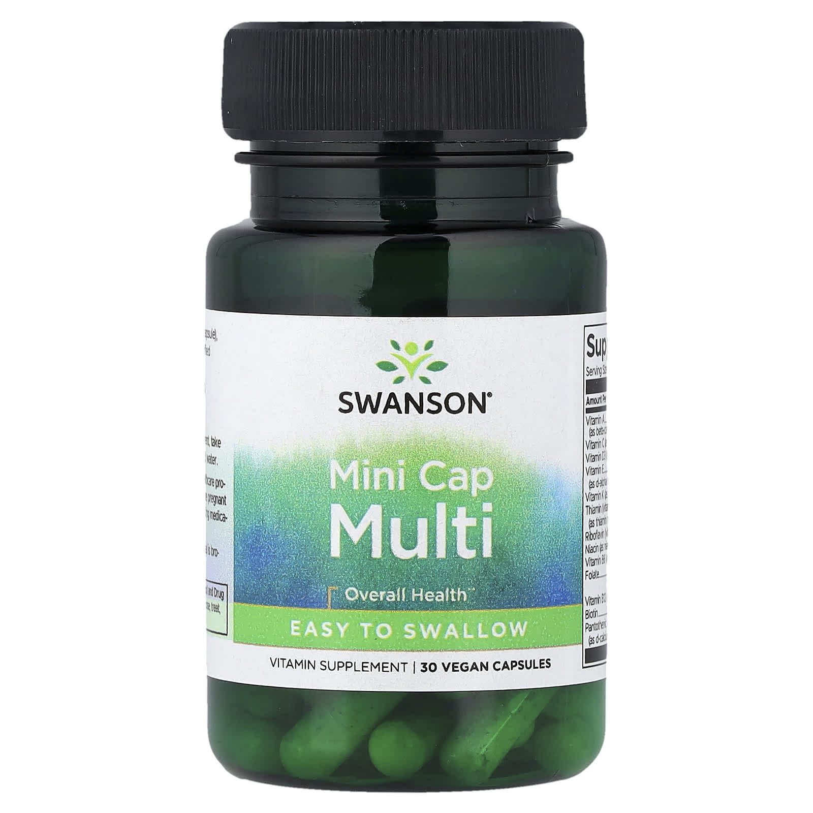 Swanson, Mini Cap Multi, 30 Vegan Capsules