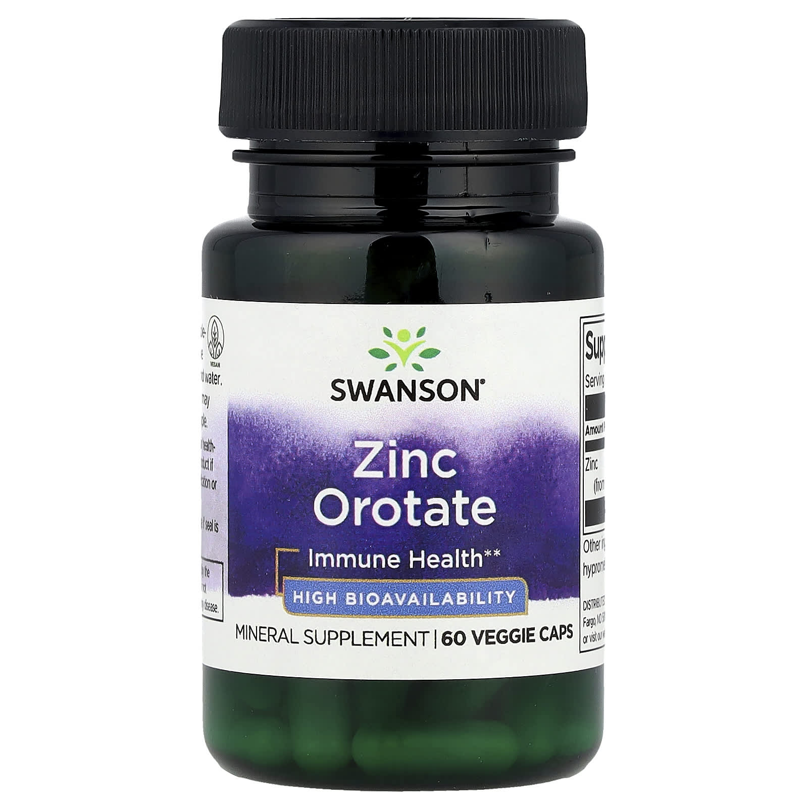 Swanson, Zinc Orotate, 60 Veggie Caps (10 mg per Cap)