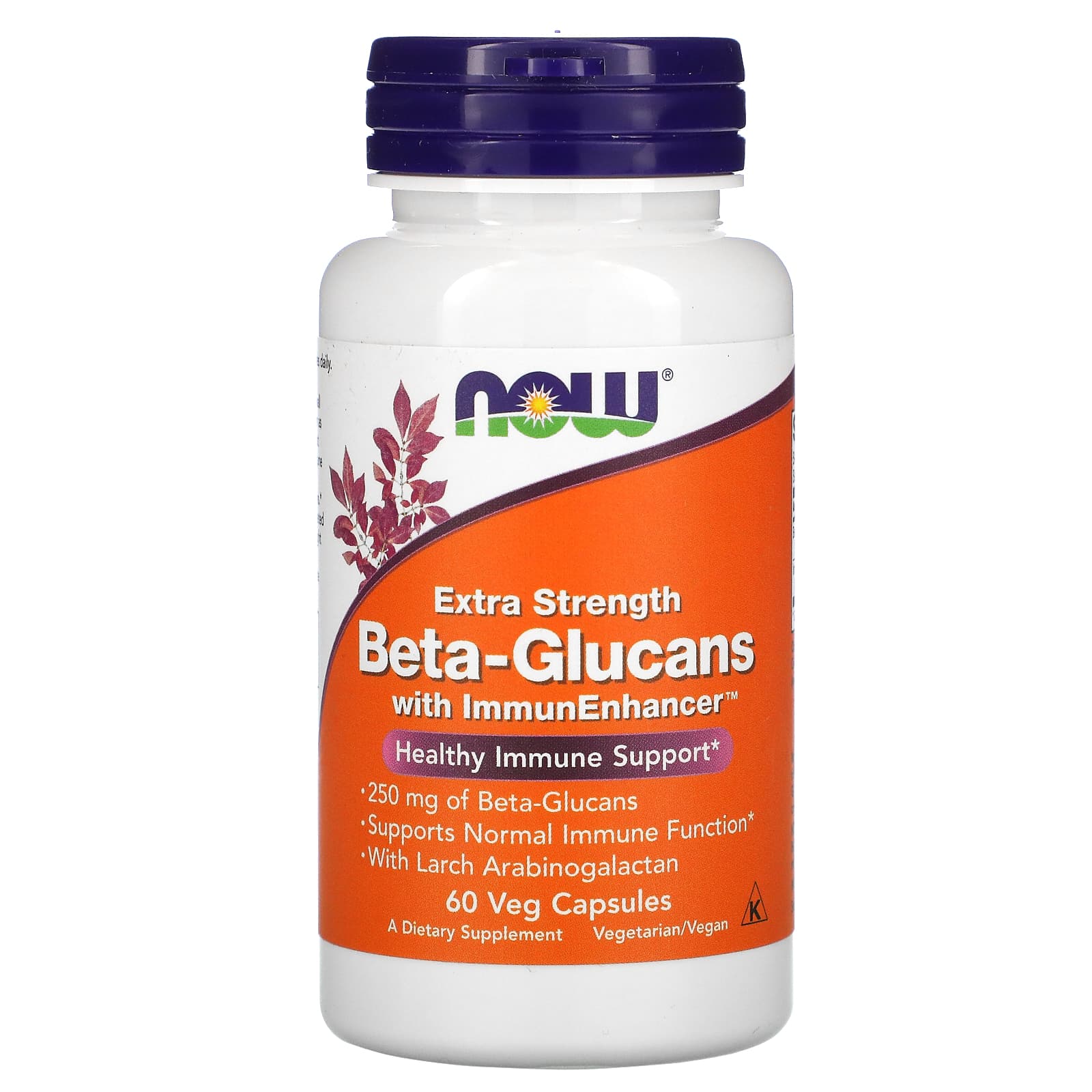 NOW Foods, Beta-Glucans, with ImmunEnhancer, 250 mg, 60 Veg Capsules