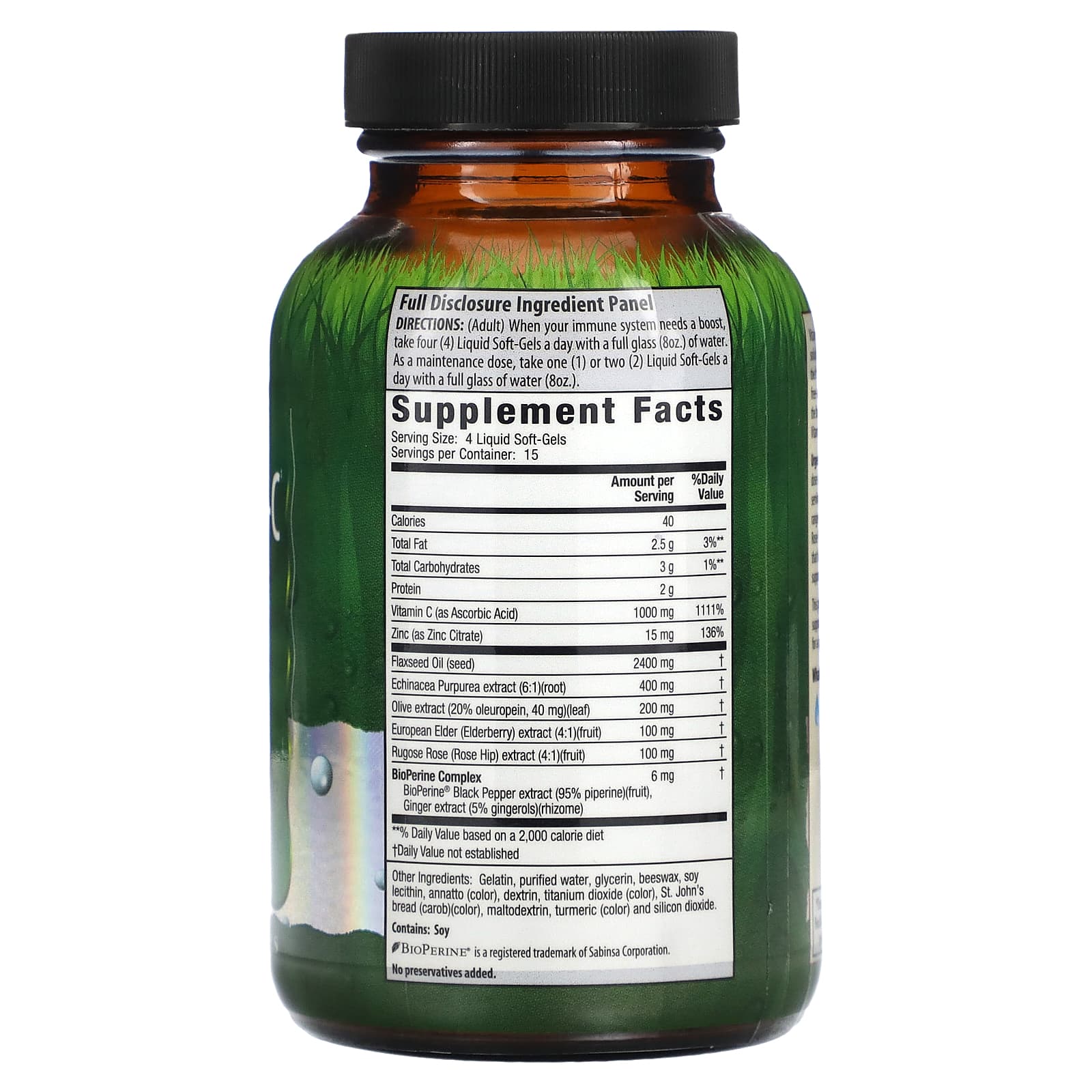Irwin Naturals, Urgent Rescue, Mega Vita-C + Rosehips and Zinc, 60 Liquid Soft-Gels