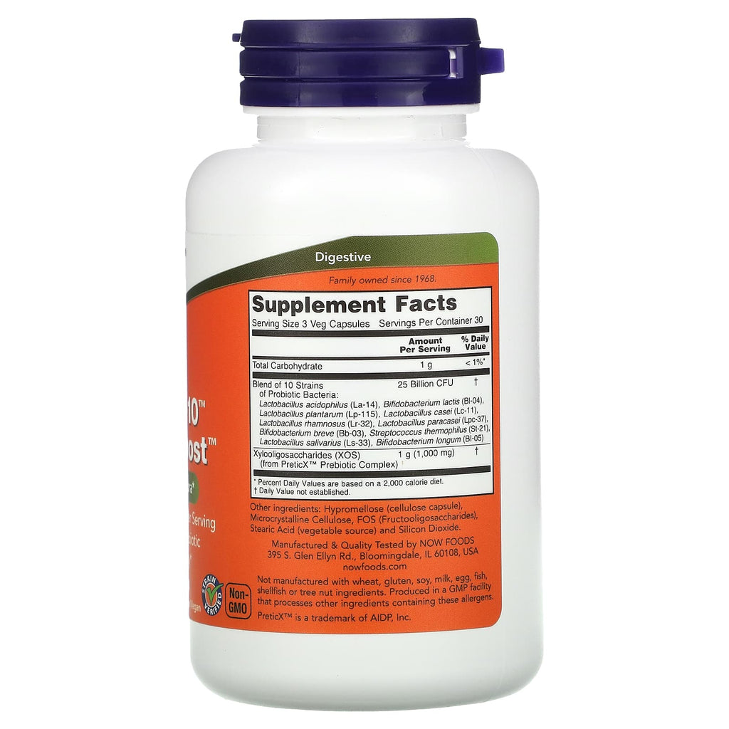 NOW Foods, Probiotic-10 & Bifido Boost, 90 Veg Capsules