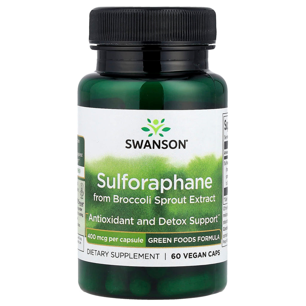 Swanson, Sulforaphane from Broccoli Sprout Extract, 400 mcg, 60 Vegan Caps