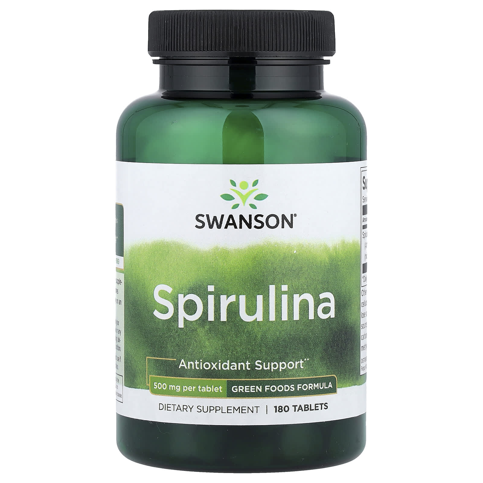 Swanson, Spirulina, 500 mg, 180 Tablets