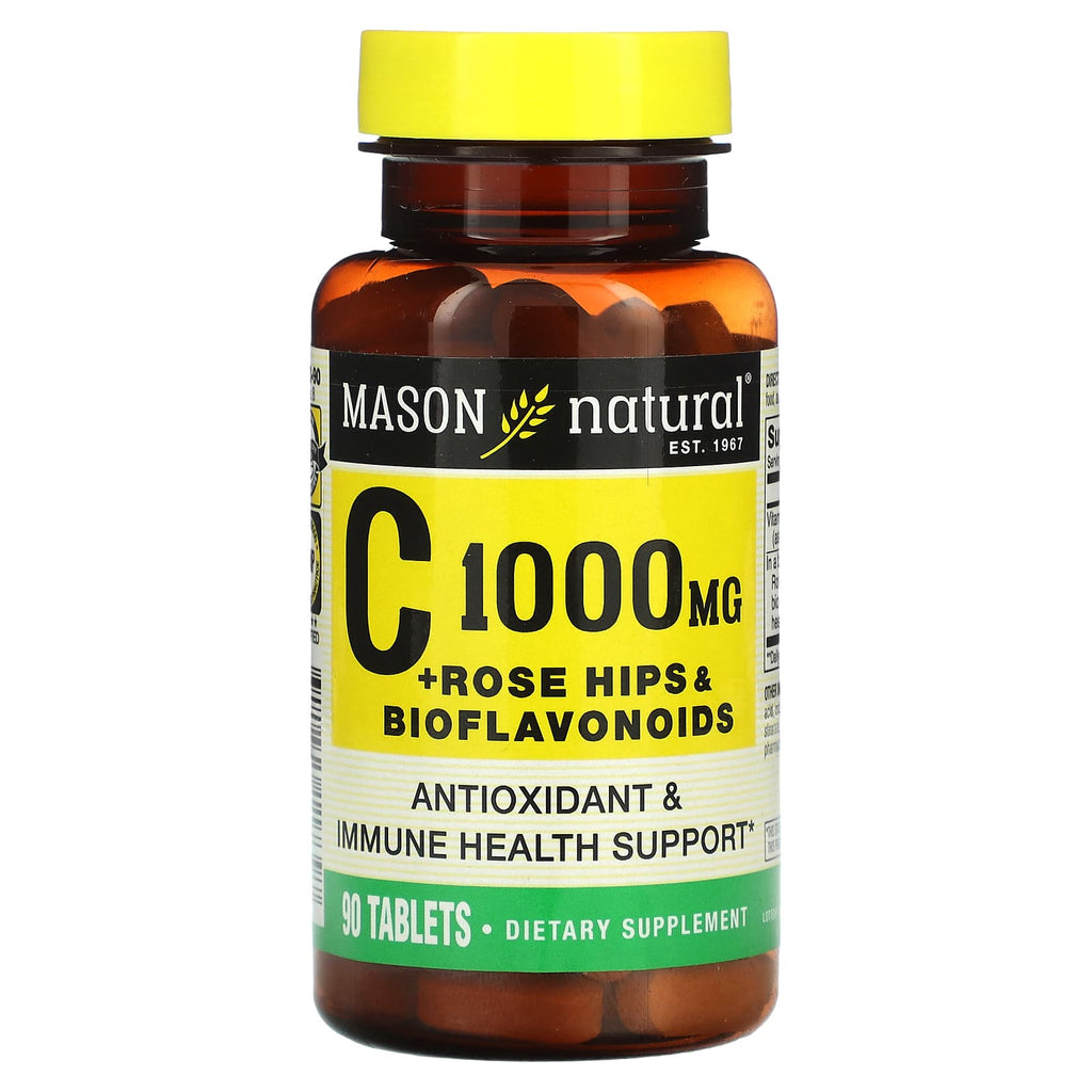 Mason Natural, Vitamin C with Rose Hips & Bioflavonoids, 90 Tablets