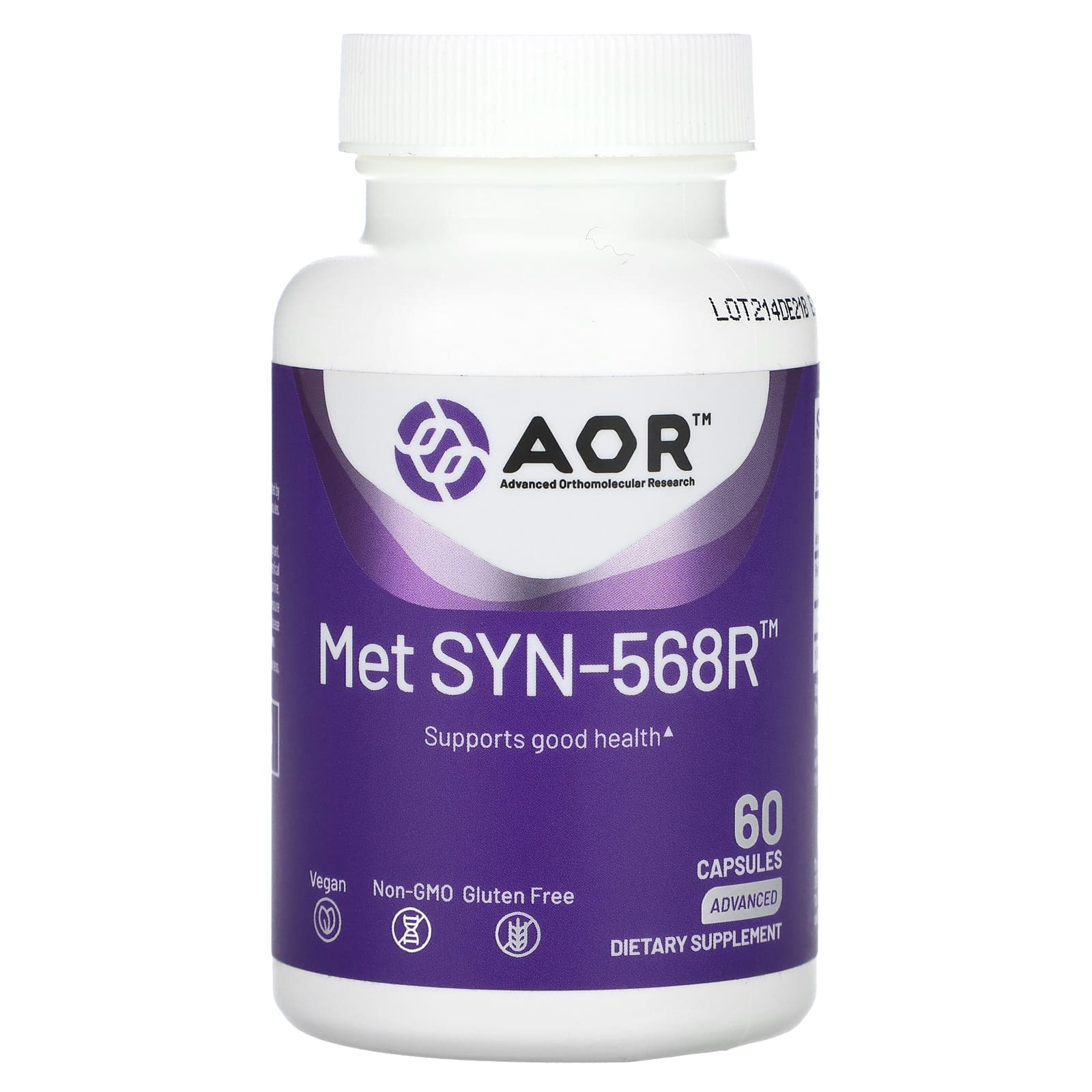 Advanced Orthomolecular Research AOR, Met SYN-568R, 60 Capsules