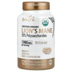 Nutri, Organic Lion's Mane, 120 Organic Capsules (633 mg per Capsule)