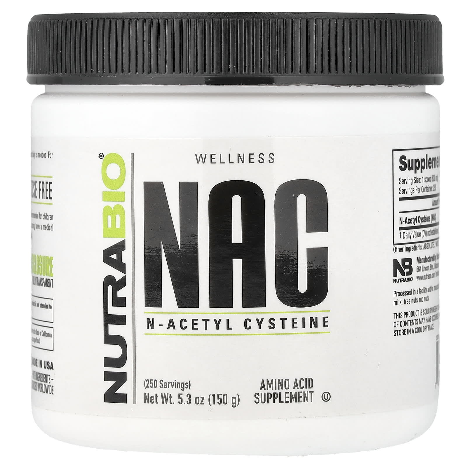 NutraBio, NAC, 5.3 oz (150 g)