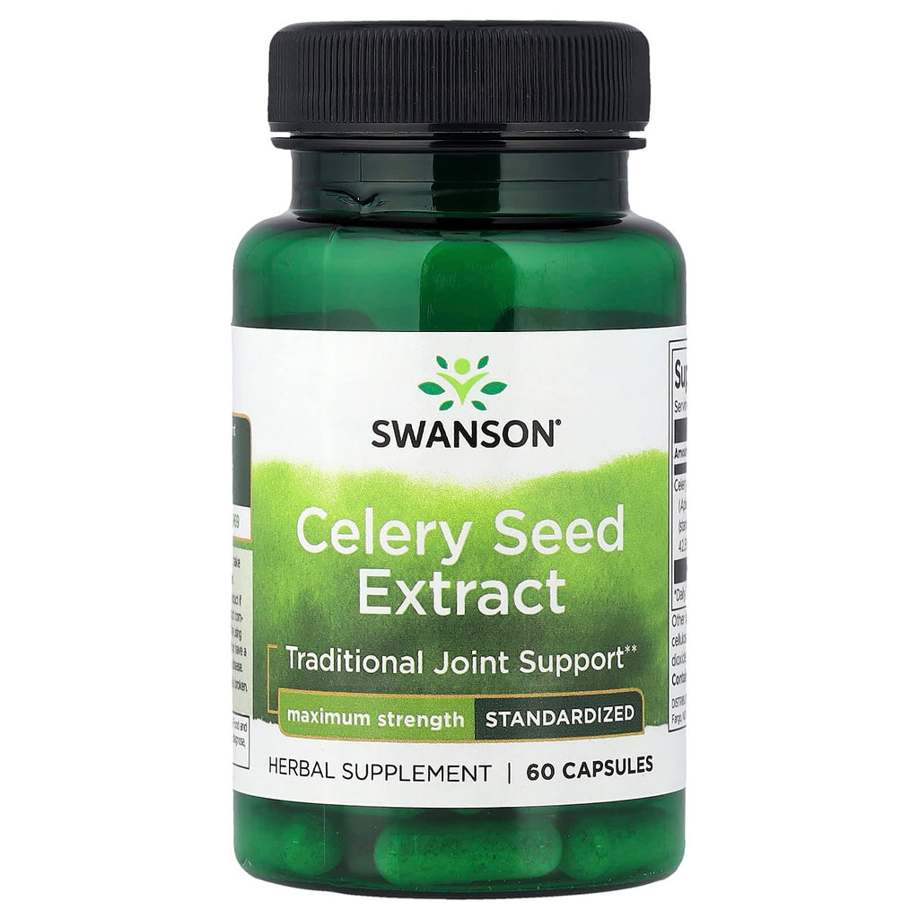 Swanson, Celery Seed Extract, Maximum Strength, 60 Capsules (150 mg per Capsule)