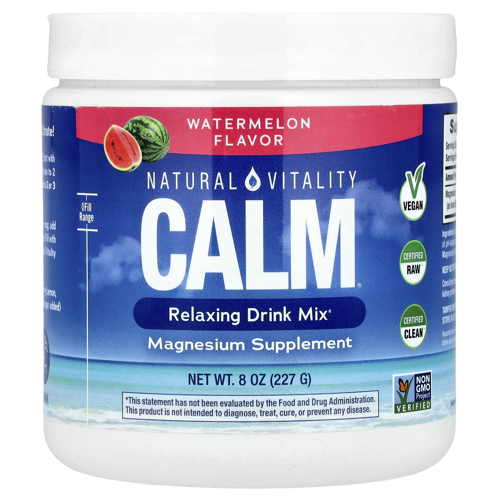 Natural Vitality, CALM®, Relaxing Drink Mix, Watermelon, 8 oz (227 g)