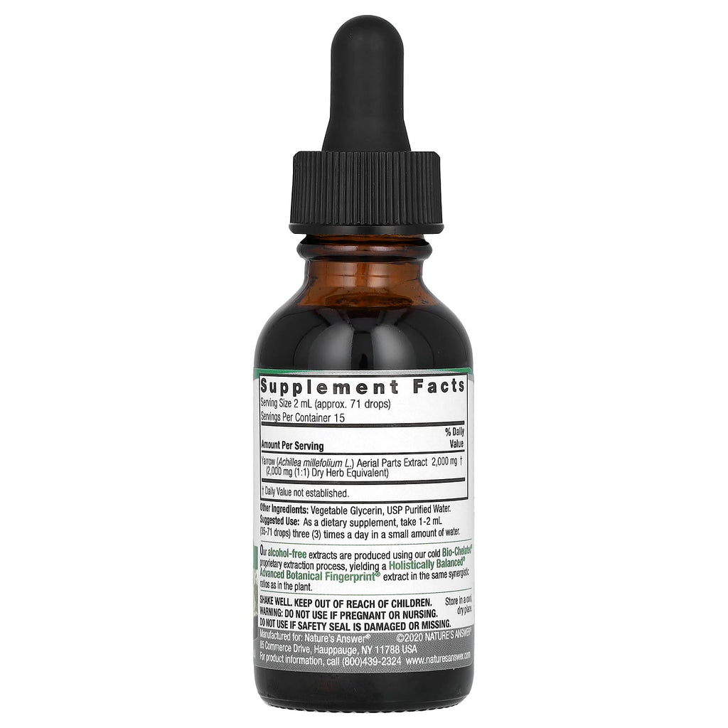 Nature's Answer, Yarrow Aerial Parts, Alcohol-Free, 2,000 mg, 1 fl oz (30 ml)