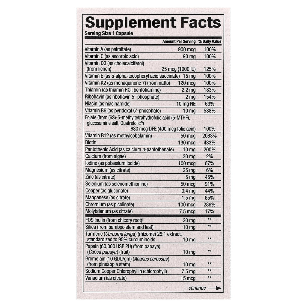 Natural Factors, Whole Earth & Sea®, Women's 50+ Multi, 60 Vegetarian Capsules