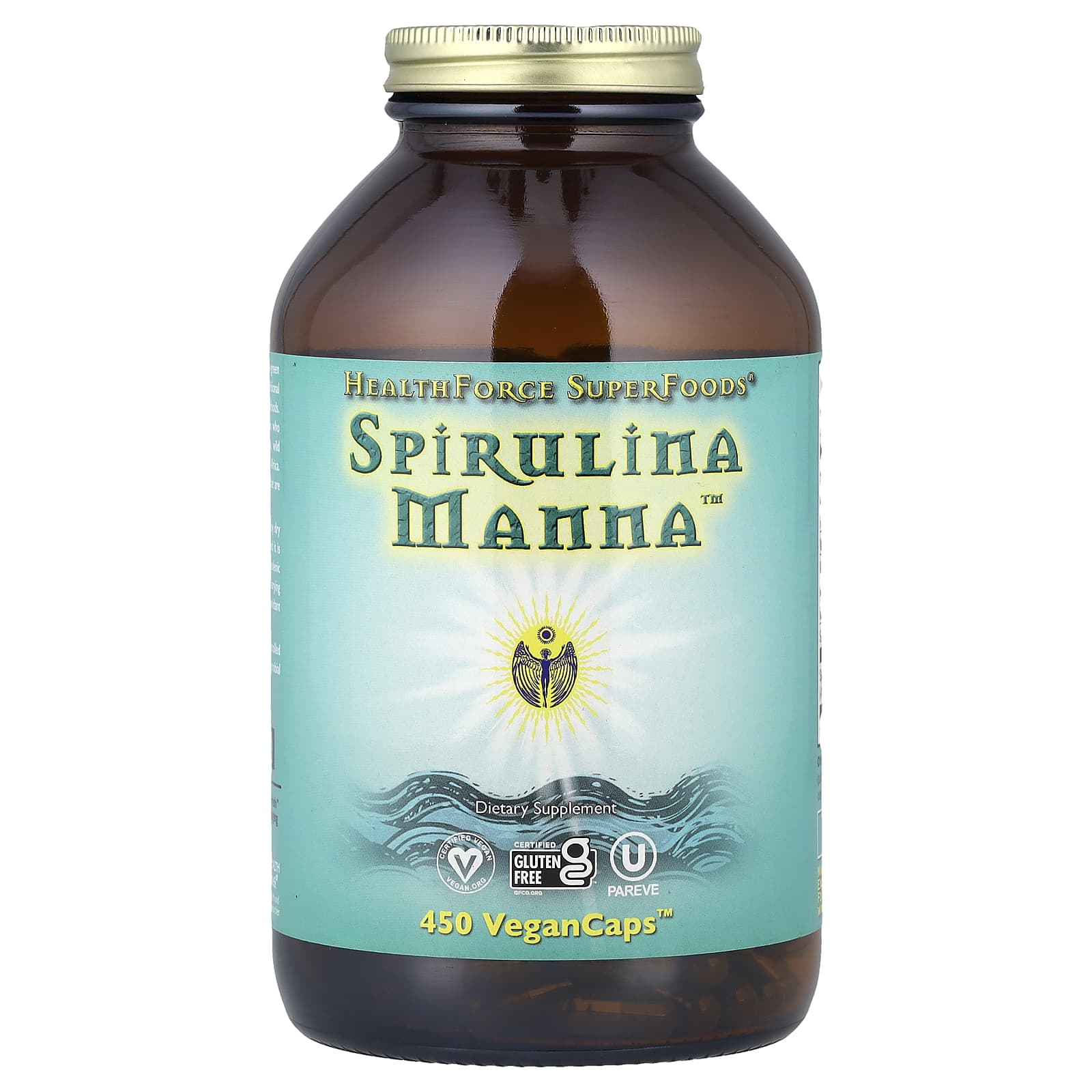 HealthForce Superfoods, Spirulina Manna™, 450 VeganCaps™