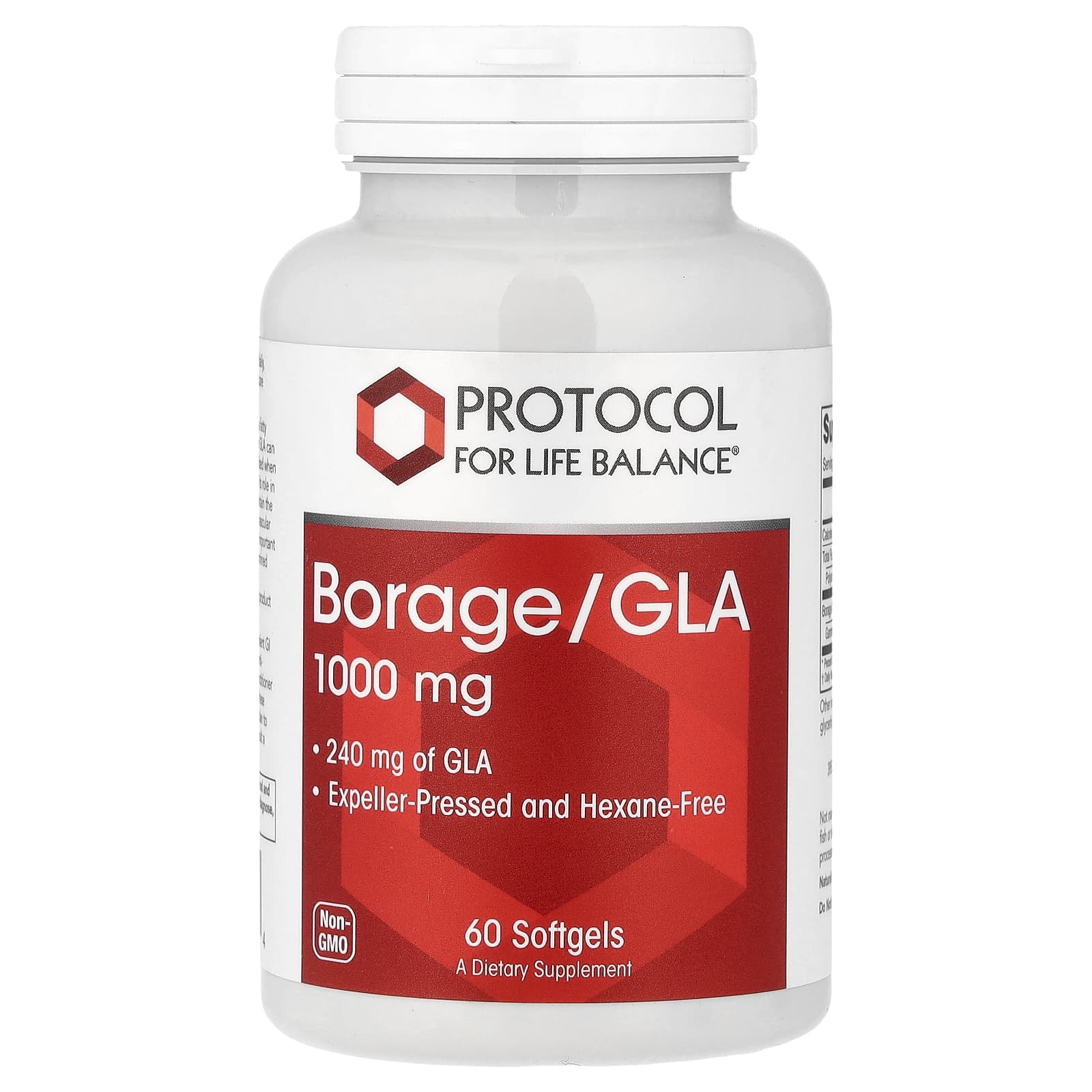 Protocol for Life Balance, Borage/GLA, 60 Softgels