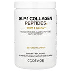 Codeage, GLP-1 Collagen Peptides Powder, Trim & Glow®, Unflavored, 10.58 oz (300 g)