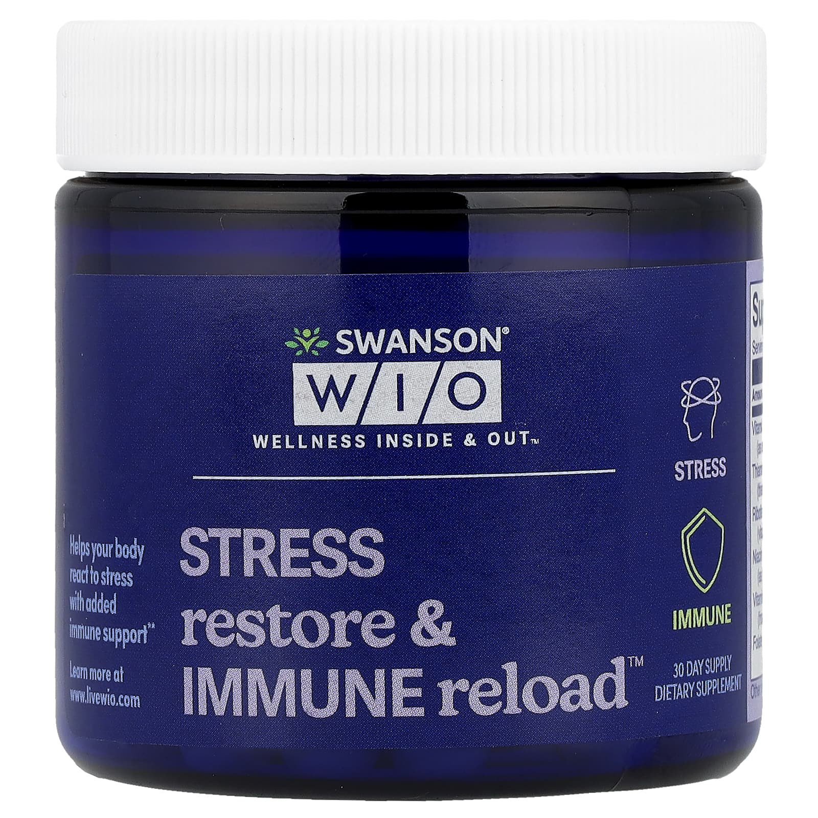 Swanson WIO, Stress Restore & Immune Reload™, 30 Capsules