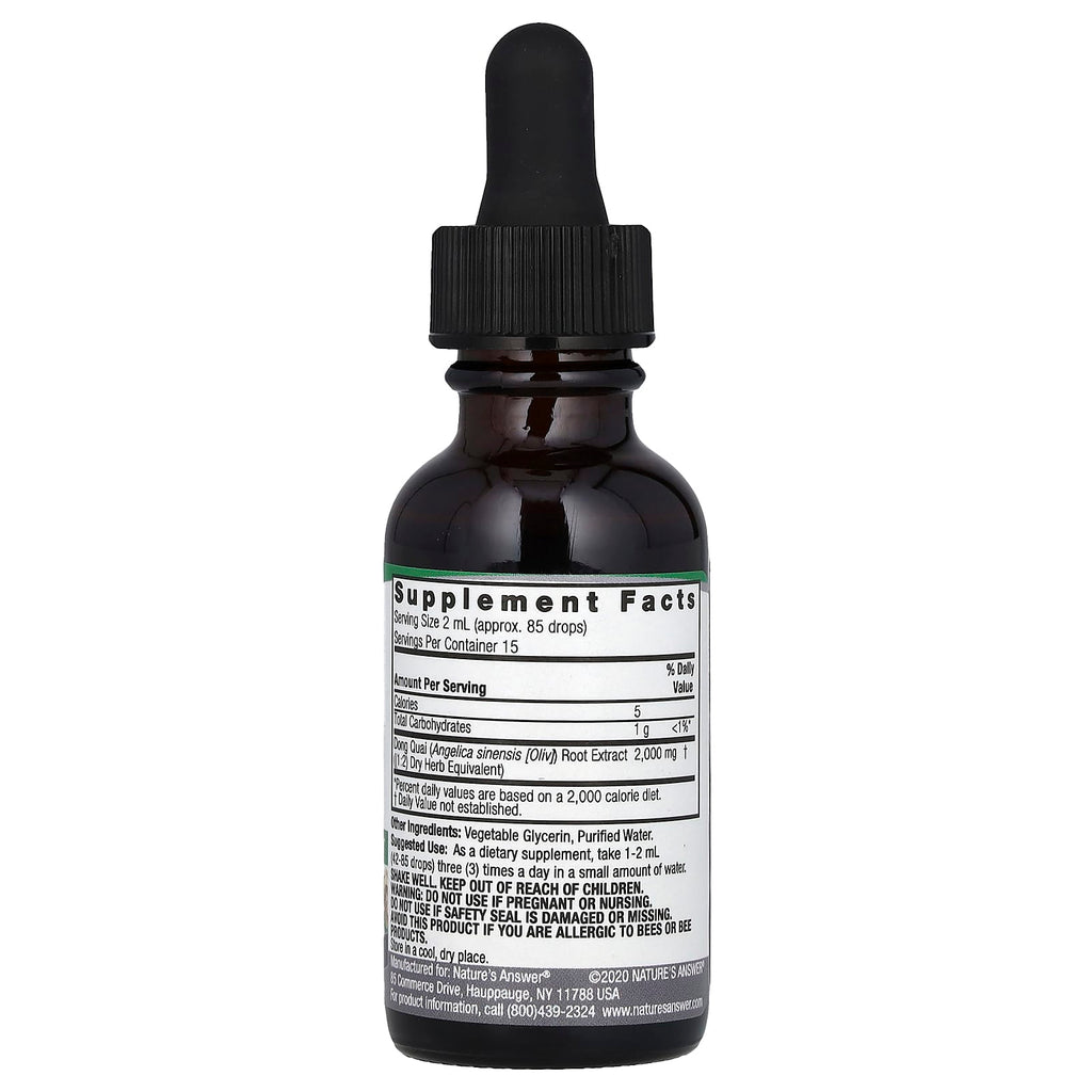 Nature's Answer, Dong Quai Root, Fluid Extract, Alcohol Free, 2,000 mg, 1 fl oz (30 ml)