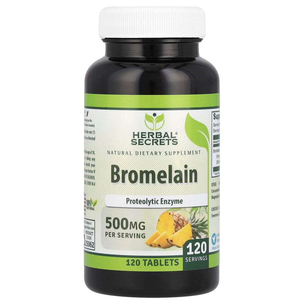 Herbal Secrets, Bromelain, 500 mg, 120 Tablets