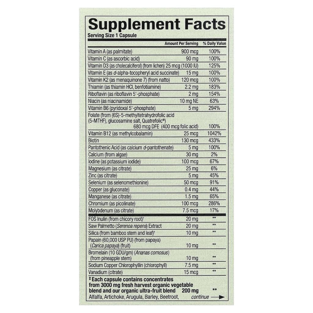 Natural Factors, Whole Earth & Sea®, Men's 50+ Multi, 60 Vegetarian Capsules