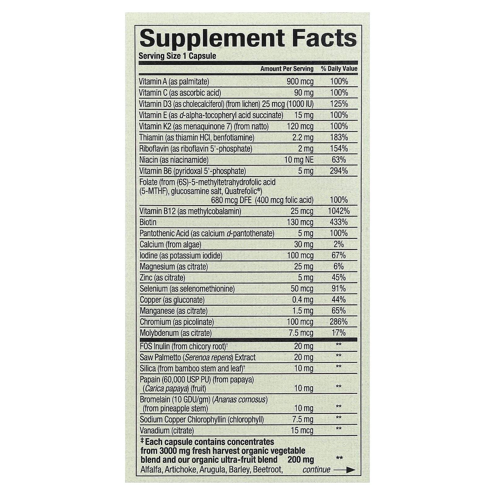 Natural Factors, Whole Earth & Sea®, Men's 50+ Multi, 60 Vegetarian Capsules