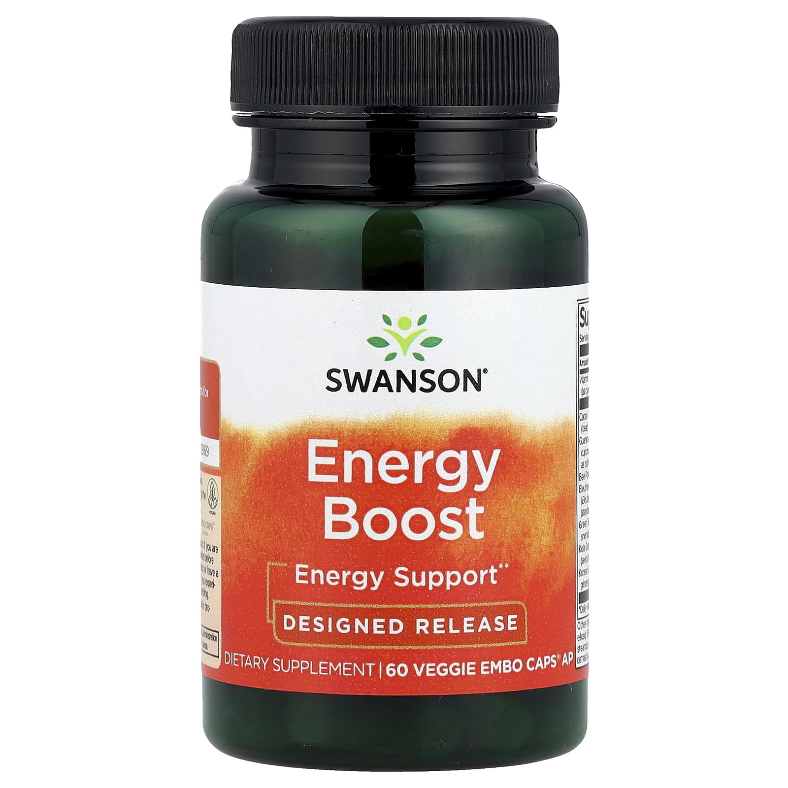 Swanson, Energy Boost, 60 Veggie EMBO Caps® AP
