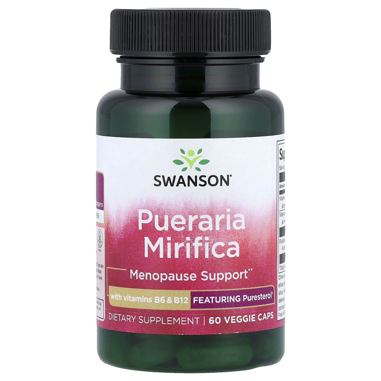 Swanson, Pueraria Mirifica with Vitamins B6 & B12, 60 Veggie Caps