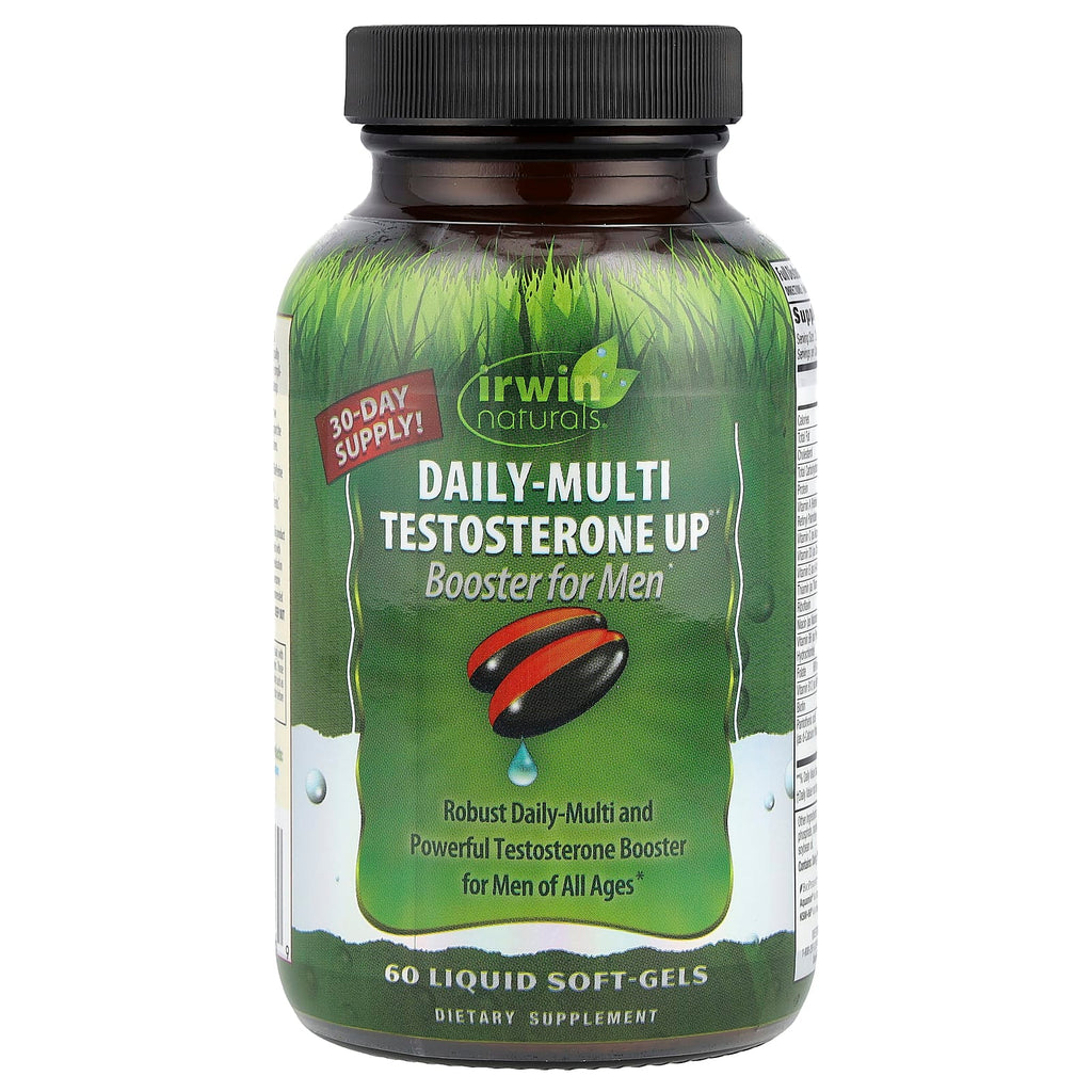 Irwin Naturals, Daily-Multi Testosterone Up ® Booster For Men, 60 Liquid Soft-Gels